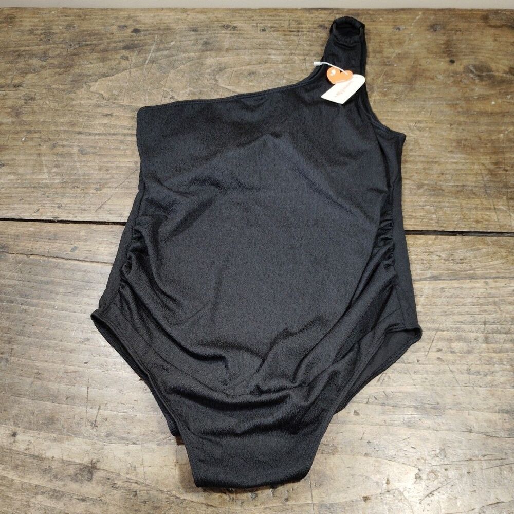 Summer Mae Swimsuit XL Black One Shoulder Strap NWT Swimwear Beach Piece